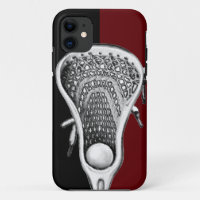 Lacrosse Sports Maroon Case-Mate iPhone Case