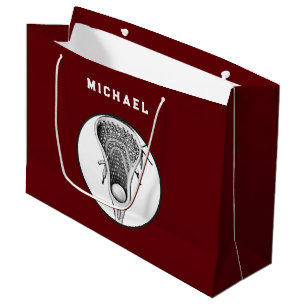 Lacrosse Sports Maroon Large Gift Bag