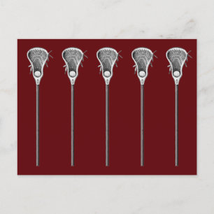 Lacrosse Sports Maroon Postcard