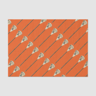 Lacrosse Sports Orange Tissue Paper