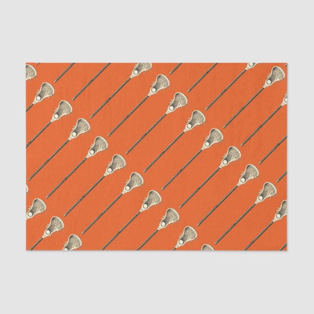 Lacrosse Sports Orange Tissue Paper (Front)