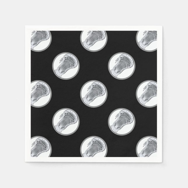 Lacrosse Sports Party Napkin (Front)