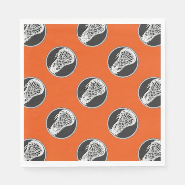 Lacrosse Sports Party Napkin (Front)