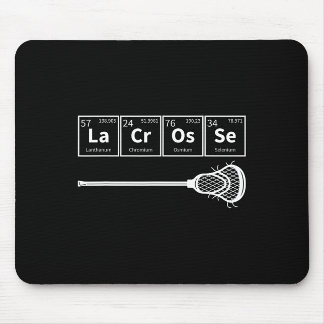Lacrosse Sports Periodic Table Of Elements Lax Pla Mouse Mat (Front)
