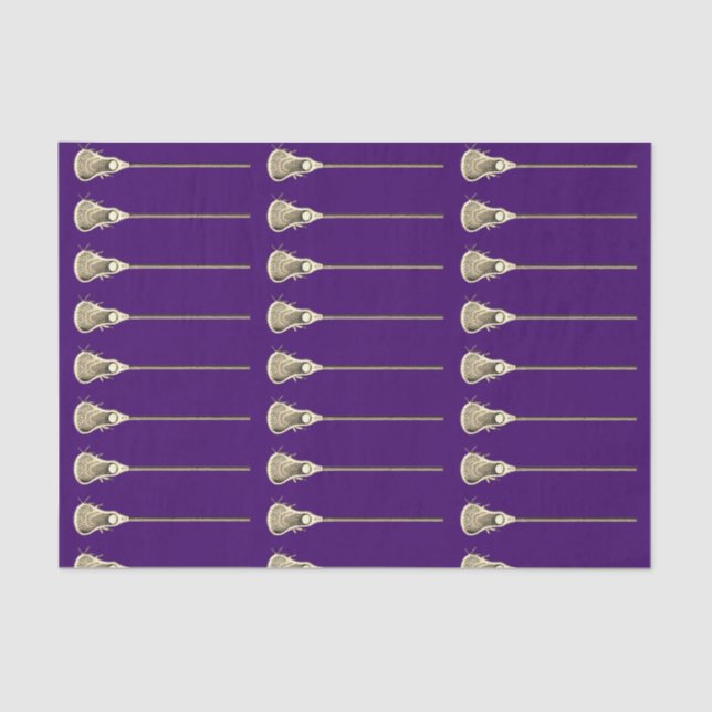 Lacrosse Sports Purple Tissue Paper (Front)
