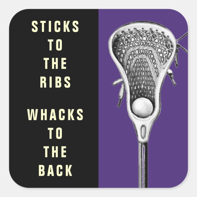 Lacrosse Sports Square Sticker (Front)