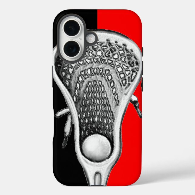 Lacrosse Sports Team Red Case-Mate iPhone Case (Back)