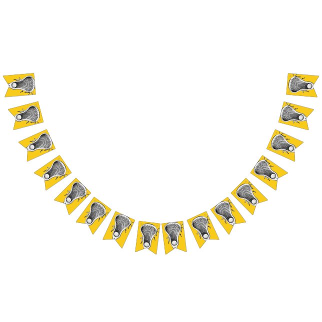 Lacrosse Sports Yellow Bunting Flags (All)