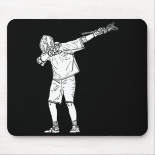 Lacrosse Stick Boy Dabbing Youth Dab Dance Mouse Mat