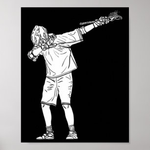 Lacrosse Stick Boy Dabbing Youth Dab Dance  Poster