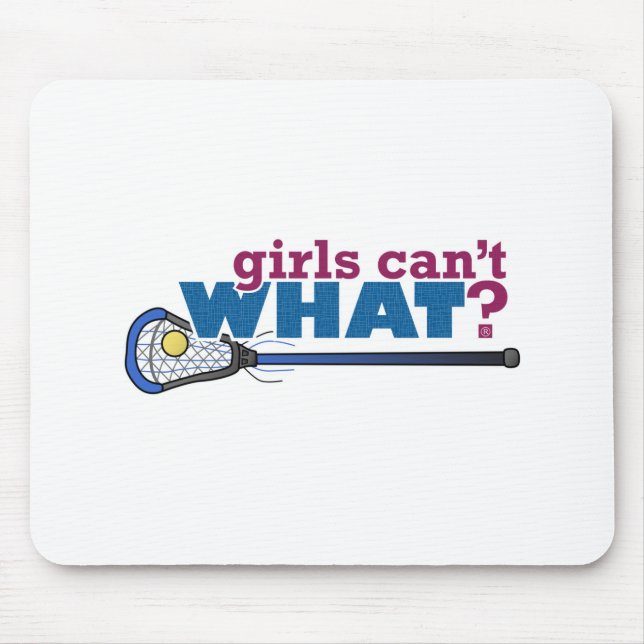 Lacrosse Stick in Blue Mouse Mat (Front)