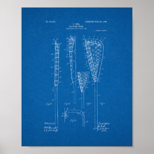 Lacrosse-stick Patent - Blueprint Poster