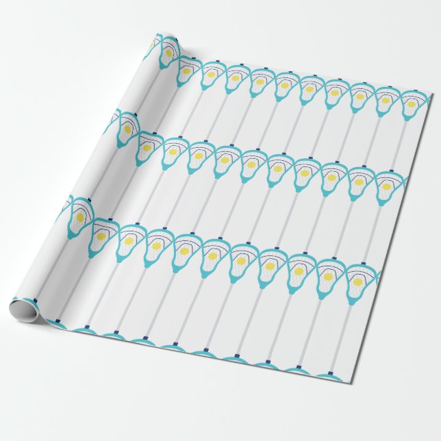 Lacrosse Stick Wrapping Paper (Unrolled)