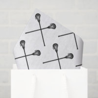 Lacrosse Sticks Balls Sports Black White Gift Wrap