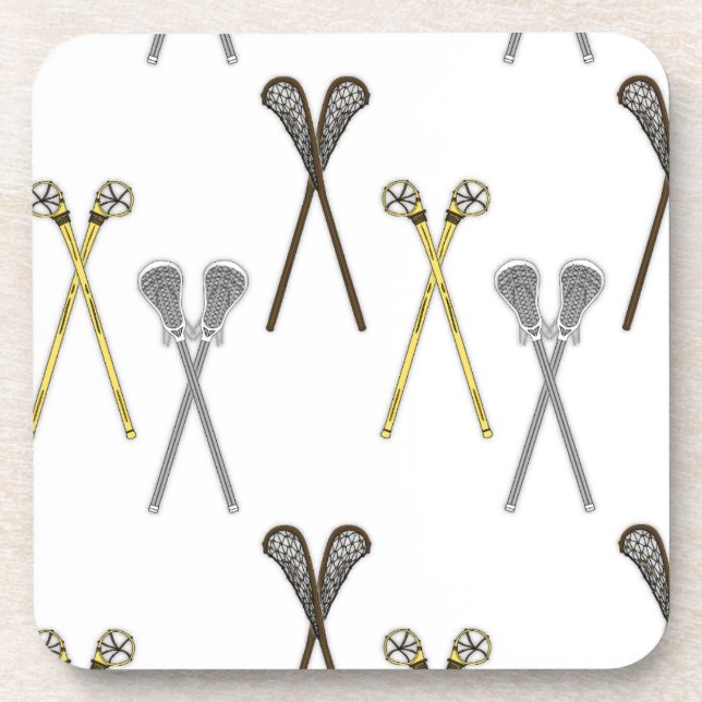Lacrosse Sticks Coaster (Front)