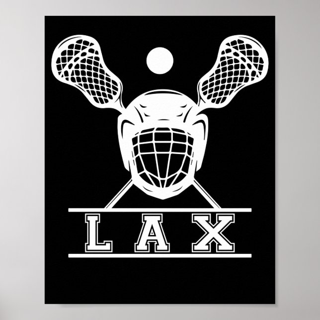 Lacrosse Sticks Emblem for LAX Players Poster (Front)