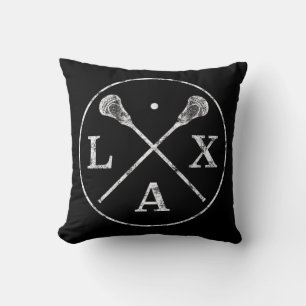 Lacrosse Sticks Emblem  I Tee for LAX Players and  Cushion