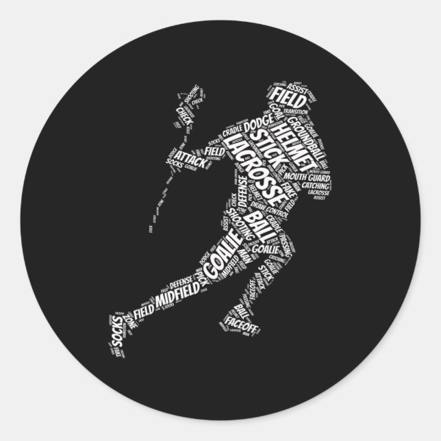 lacrosse sticks for boys Sports & Fitness cool Nov Classic Round Sticker (Front)
