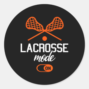 Lacrosse Sticks Graphic Lacrosse  Classic Round Sticker