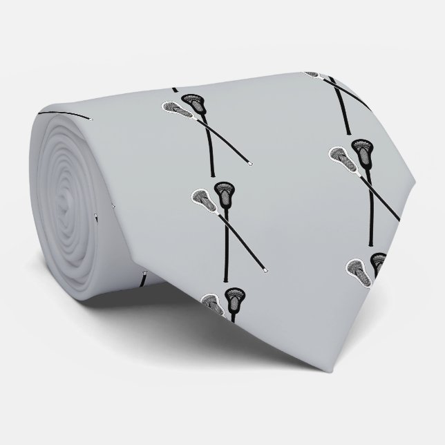 Lacrosse Sticks in Black and White Tie (Rolled)