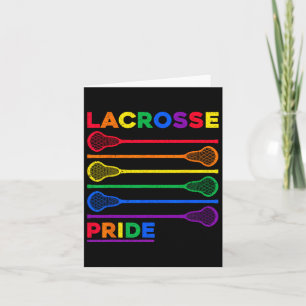 Lacrosse Sticks Lgbtq Rainbow Colour Gay Pride Mon Card