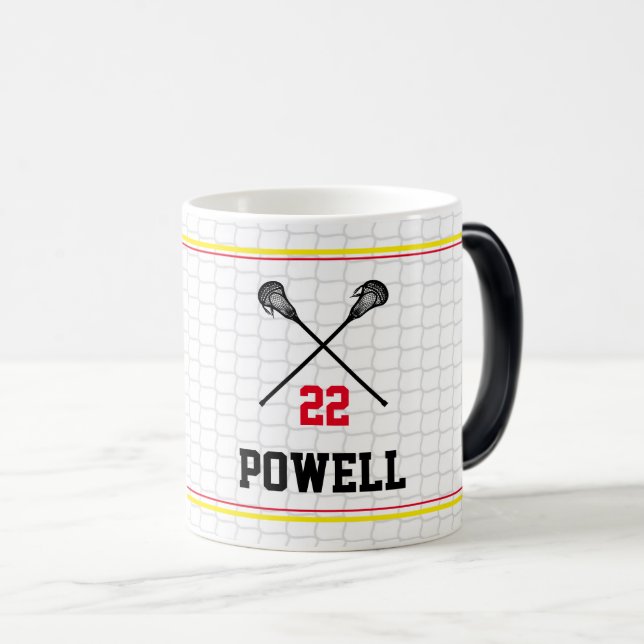 Lacrosse Sticks Net Goal Team NUMBER Player NAME  Magic Mug (Front Right)