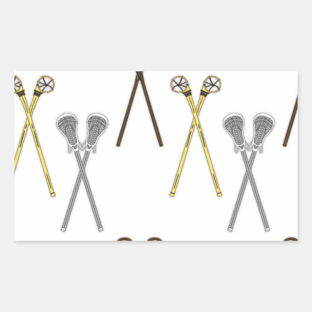 Lacrosse Sticks Rectangular Sticker (Front)