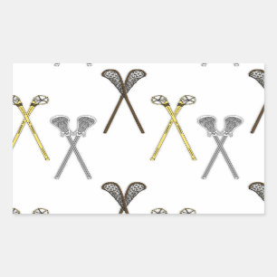 Lacrosse Sticks Rectangular Sticker