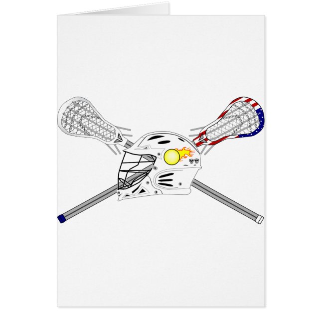 Lacrosse sticks with helmet (Front)