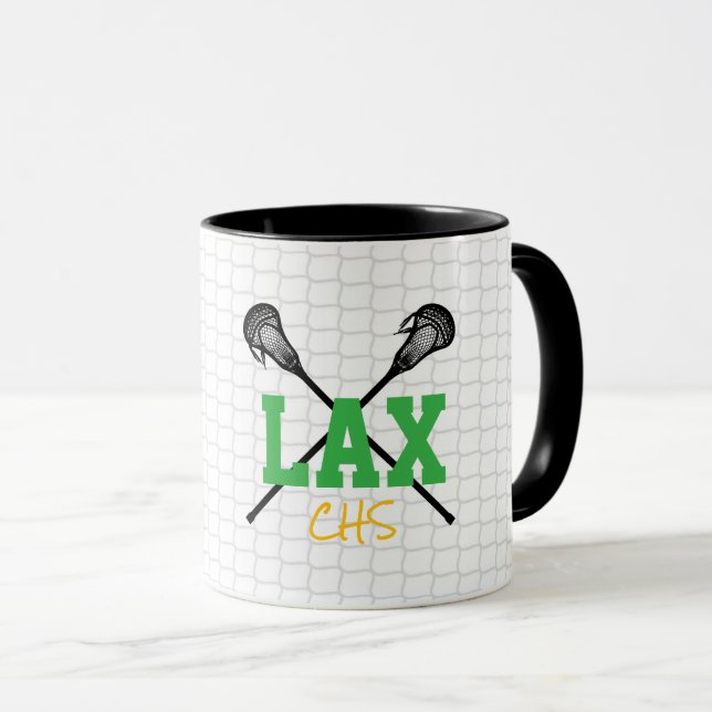 Lacrosse Stix Net Team Colours School Sports Lax Mug (Front Right)