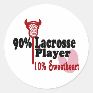 Lacrosse Sweetheart Classic Round Sticker