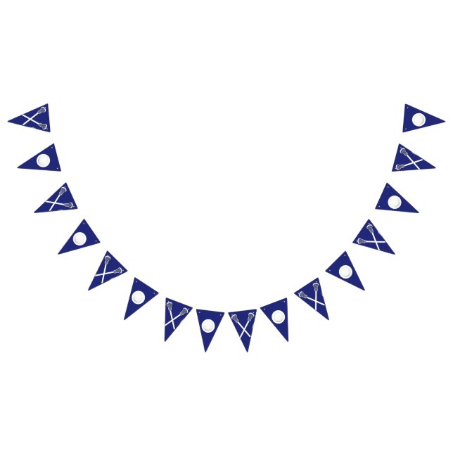 Lacrosse Team Blue Bunting Flags (All)