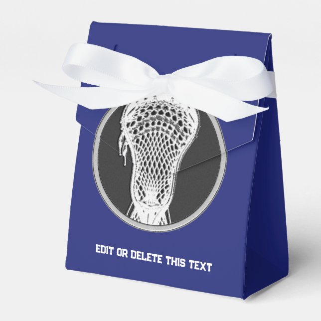 Lacrosse Team Blue Favour Box (Front Side)