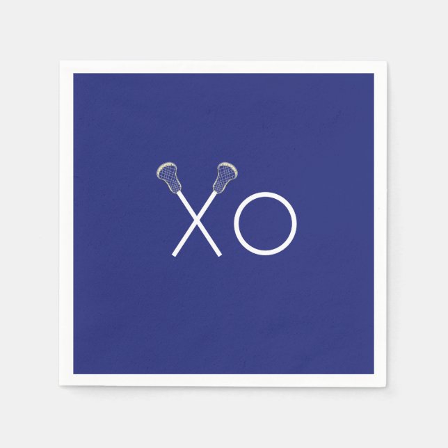 Lacrosse Team Blue Napkin (Front)