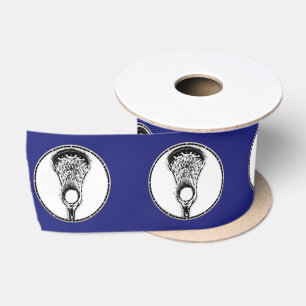 Lacrosse Team Blue Satin Ribbon