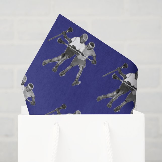 Lacrosse Team Blue Tissue Paper (Gift Bag)