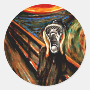 Lacrosse Team Classic Round Sticker