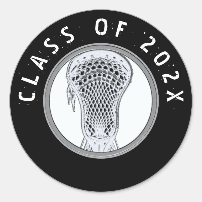 Lacrosse Team Classic Round Sticker (Front)