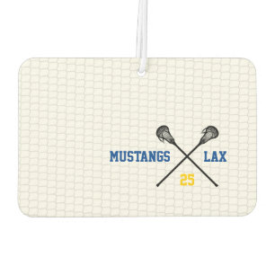 Lacrosse Team Colours Player Number Net Sticks Car Air Freshener