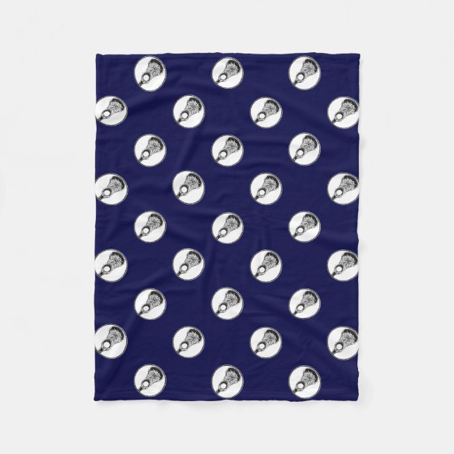 Lacrosse Team Gifts Fleece Blanket (Front)