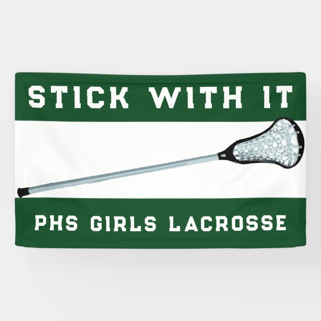 Lacrosse Team Green Banner (Horizontal)