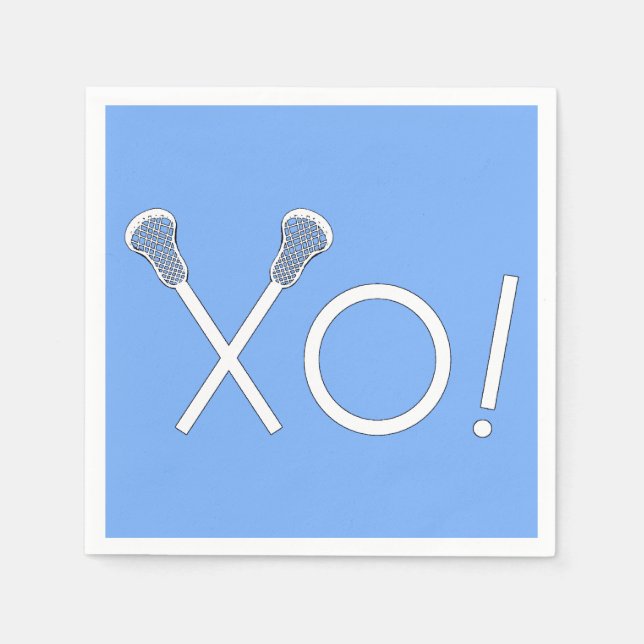 Lacrosse Team Light Blue Napkin (Front)