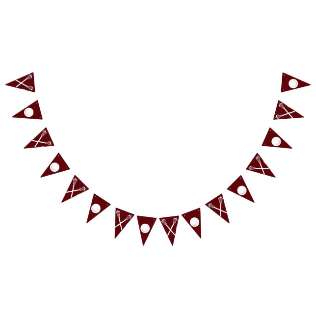 Lacrosse Team Maroon Bunting Flags (All)