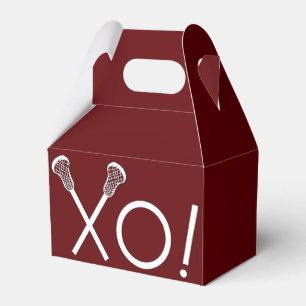 Lacrosse Team Maroon Favour Box