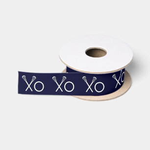 Lacrosse Team Navy Gift Satin Ribbon