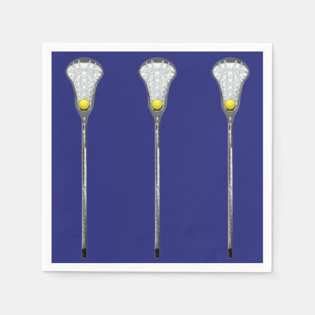 Lacrosse Team Party Napkin (Front)