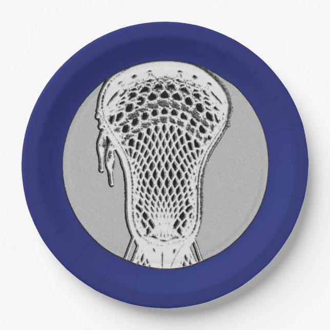 Lacrosse Team Party Paper Plate (Front)