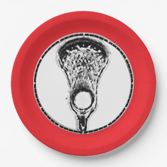 Lacrosse Team Party Paper Plate (Front)