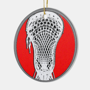 Lacrosse Team Player Award Ceramic Tree Decoration