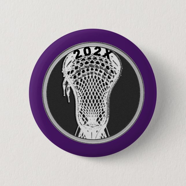 Lacrosse Team Player Keepsake Gift 6 Cm Round Badge (Front)